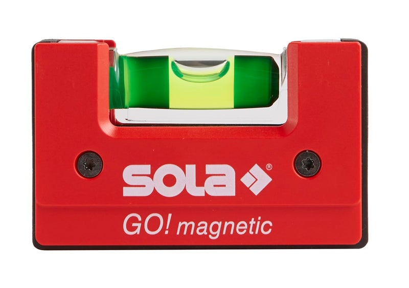 SOLA LSGOM GO! Magnetic Portable Level with Clip and 1 60% Magnified Vial, 3-Inch - Image 3